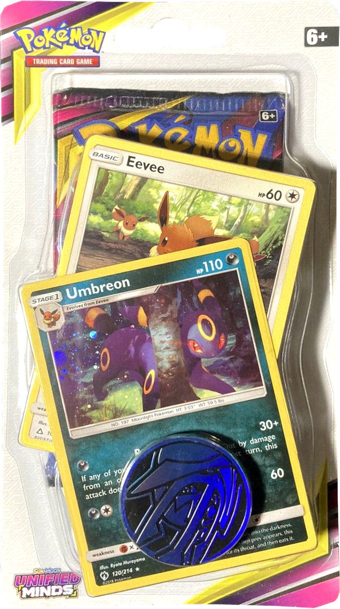 Sun & Moon: Unified Minds - Single Pack Blister (Umbreon, Eevee) | Jack's On Queen