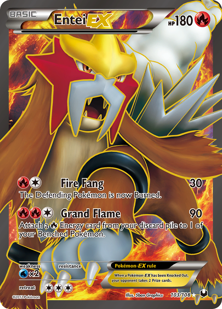 Entei EX (103/108) [Black & White: Dark Explorers] | Jack's On Queen