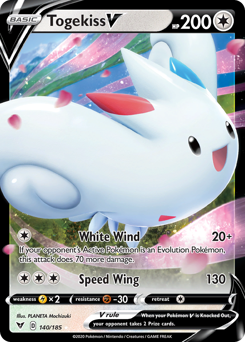 Togekiss V (140/185) [Sword & Shield: Vivid Voltage] | Jack's On Queen