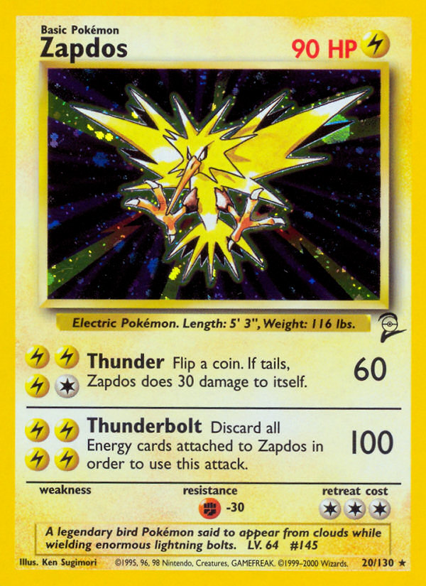 Zapdos (20/130) [Base Set 2] | Jack's On Queen