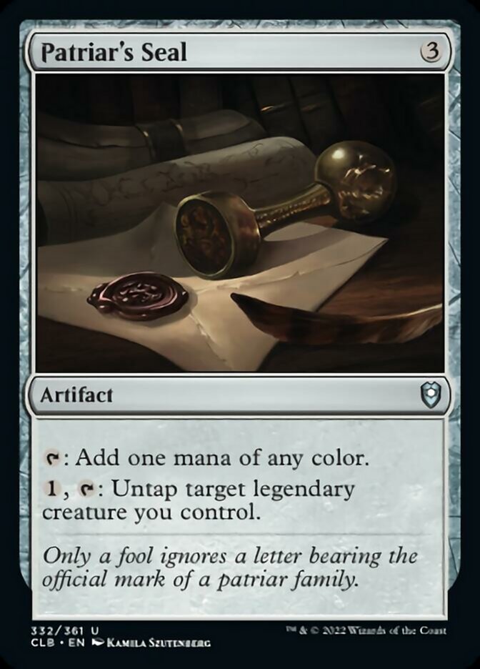 Patriar's Seal [Commander Legends: Battle for Baldur's Gate] | Jack's On Queen