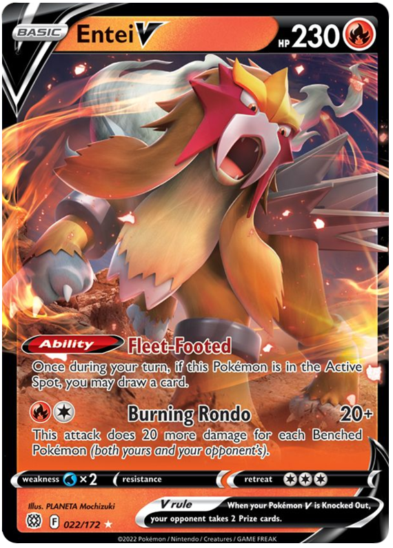 Entei V (022/172) [Sword & Shield: Brilliant Stars] | Jack's On Queen