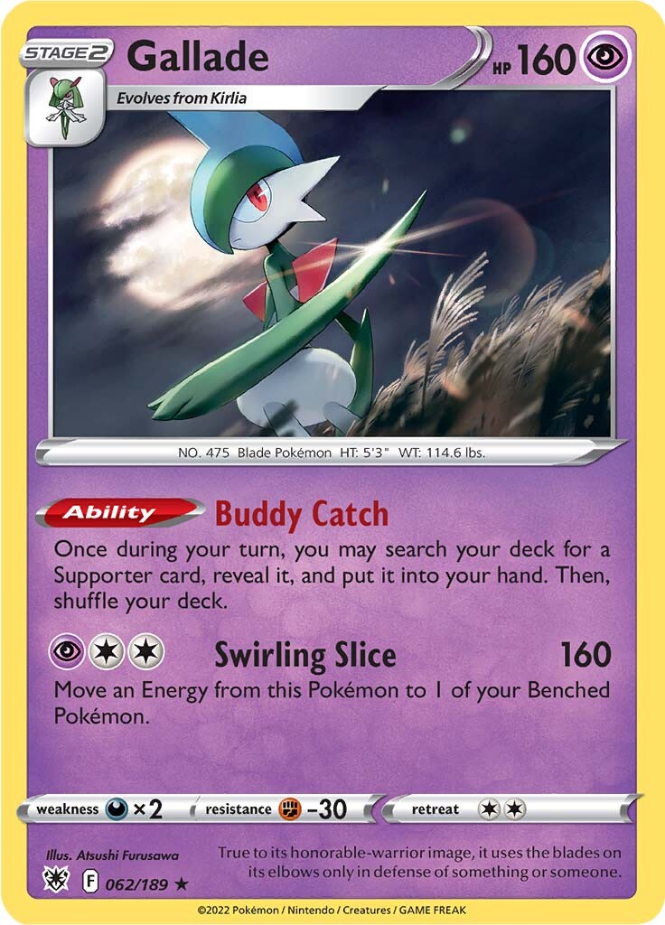 Gallade (062/189) [Sword & Shield: Astral Radiance] | Jack's On Queen