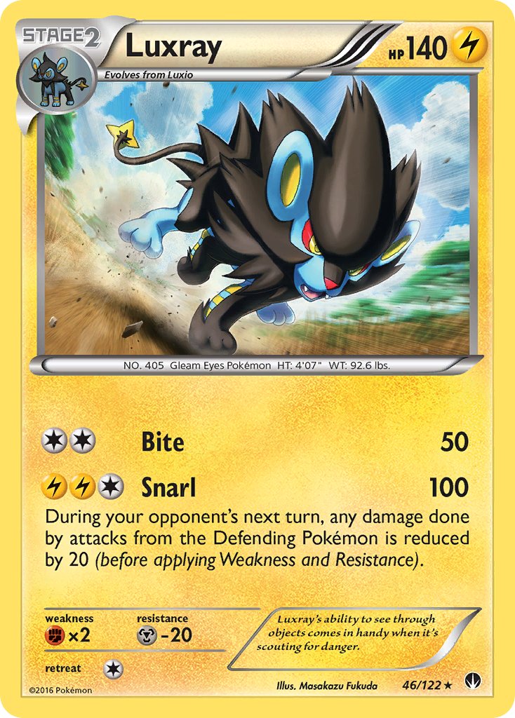 Luxray (46/122) (Cracked Ice Holo) [XY: BREAKpoint] | Jack's On Queen