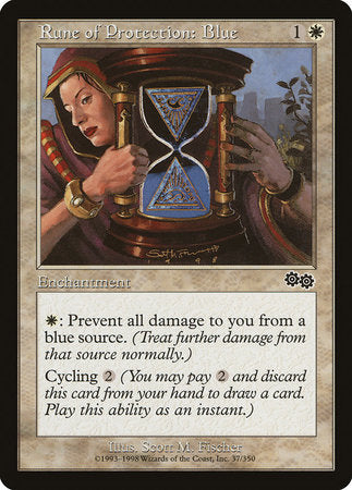 Rune of Protection: Blue [Urza's Saga] | Jack's On Queen