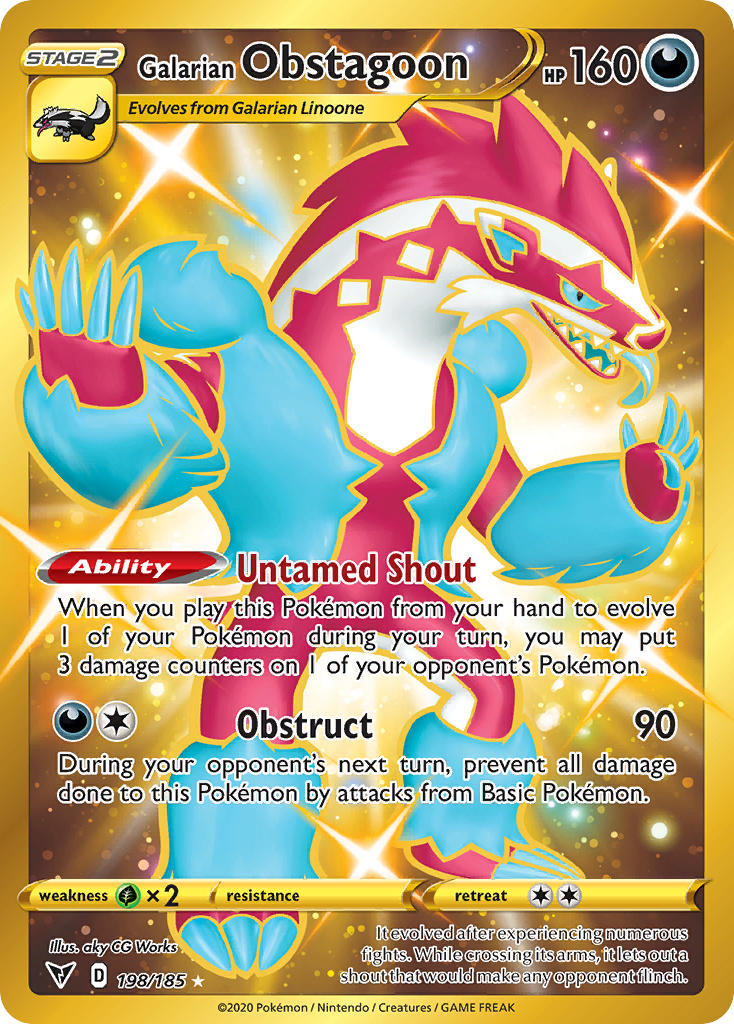 Galarian Obstagoon (198/185) [Sword & Shield: Vivid Voltage] | Jack's On Queen