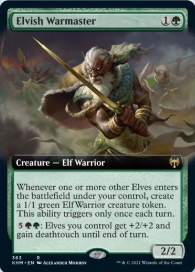 Elvish Warmaster (Extended Art) [Kaldheim] | Jack's On Queen