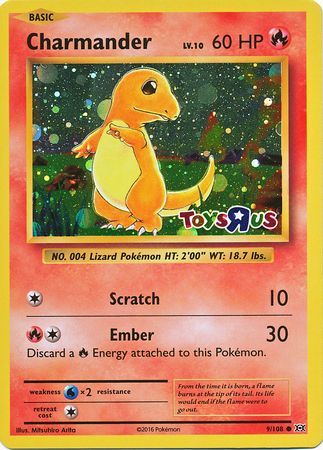 Charmander (9/108) (Toys R Us Promo) [XY: Evolutions] | Jack's On Queen