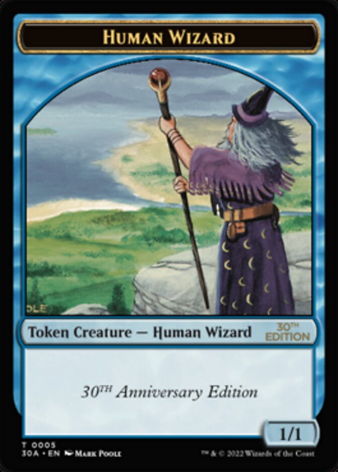 Human Wizard Token [30th Anniversary Tokens] | Jack's On Queen