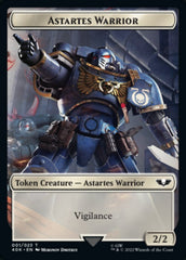 Astartes Warrior // Clue Double-sided Token (Surge Foil) [Universes Beyond: Warhammer 40,000 Tokens] | Jack's On Queen
