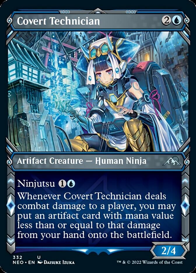 Covert Technician (Showcase Ninja) [Kamigawa: Neon Dynasty] | Jack's On Queen