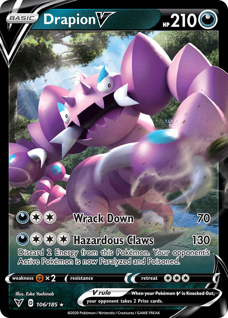 Drapion V (106/185) [Sword & Shield: Vivid Voltage] | Jack's On Queen