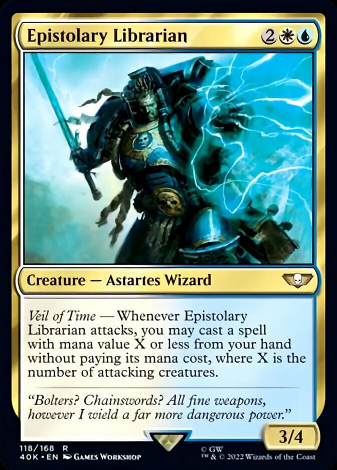 Epistolary Librarian (Surge Foil) [Universes Beyond: Warhammer 40,000] | Jack's On Queen