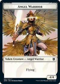 Angel Warrior // Construct Double-sided Token [Zendikar Rising Tokens] | Jack's On Queen
