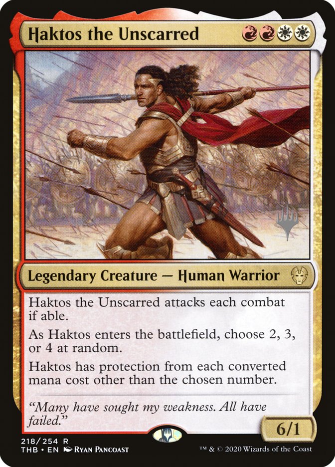 Haktos the Unscarred (Promo Pack) [Theros Beyond Death Promos] | Jack's On Queen