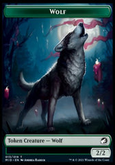 Wolf // Knight Double-Sided Token [Innistrad: Midnight Hunt Commander Tokens] | Jack's On Queen