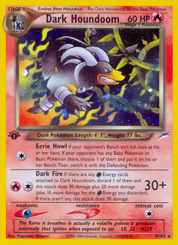 Dark Houndoom (7/105) [Neo Destiny 1st Edition] | Jack's On Queen