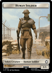 Copy // Human Soldier Double-Sided Token [Fallout Tokens] | Jack's On Queen