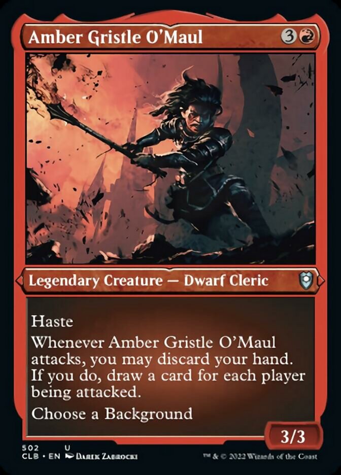 Amber Gristle O'Maul (Foil Etched) [Commander Legends: Battle for Baldur's Gate] | Jack's On Queen