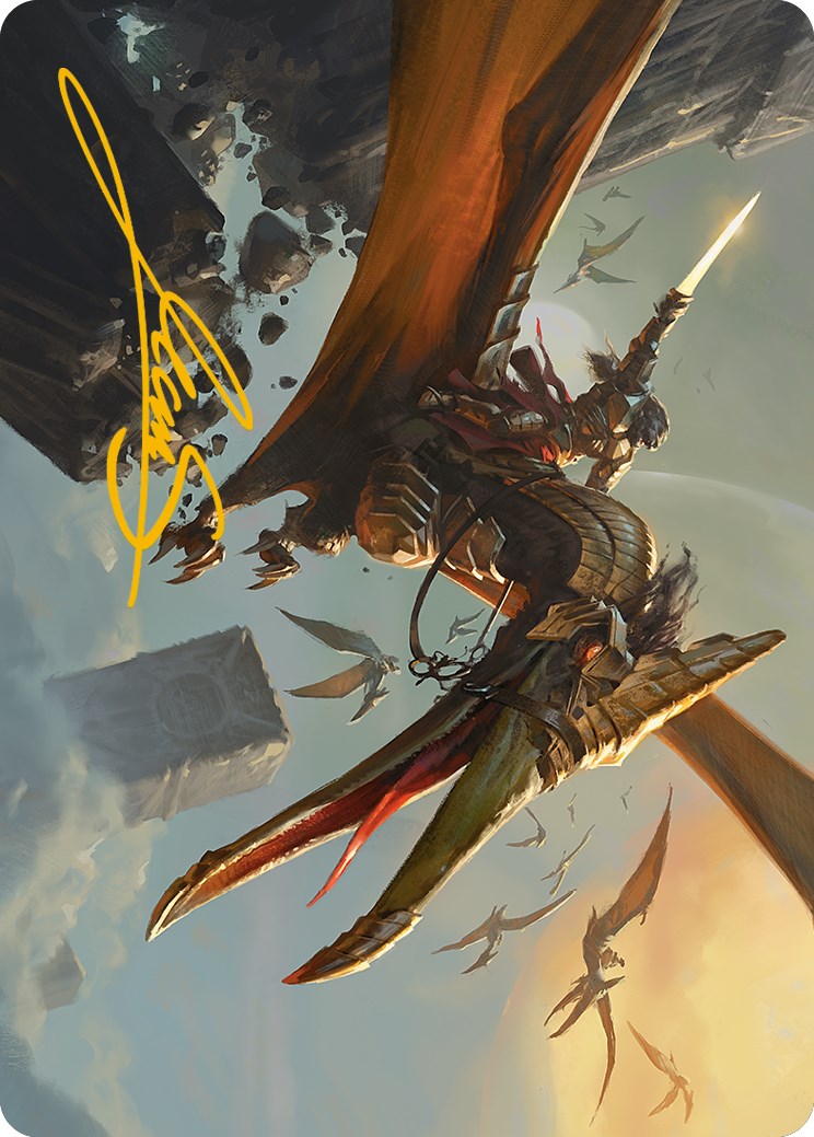 Skyhunter Strike Force Art Card (Gold-Stamped Signature) [Phyrexia: All Will Be One Art Series] | Jack's On Queen