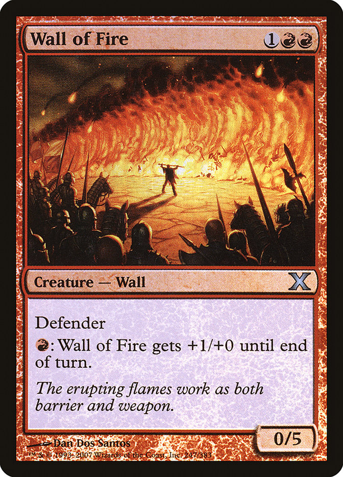 Wall of Fire (Premium Foil) [Tenth Edition] | Jack's On Queen