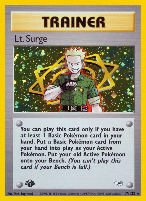 Lt. Surge (17/132) [Gym Heroes 1st Edition] | Jack's On Queen