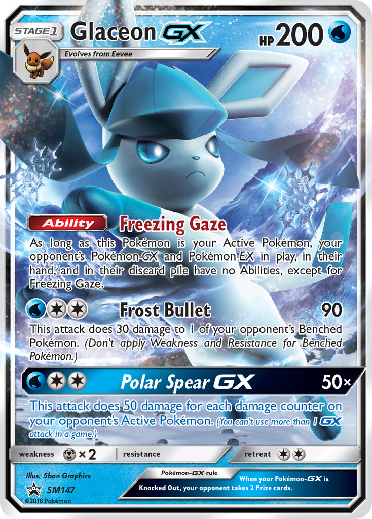 Glaceon GX (SM147) [Sun & Moon: Black Star Promos] | Jack's On Queen