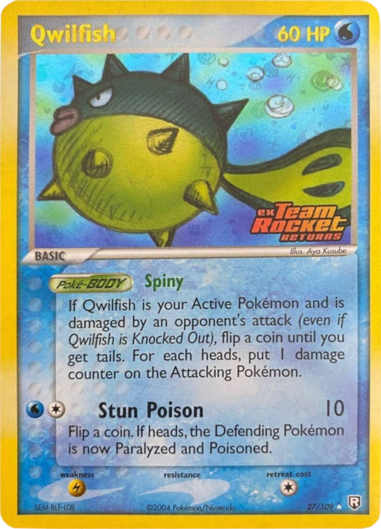 Qwilfish (27/109) (Stamped) [EX: Team Rocket Returns] | Jack's On Queen