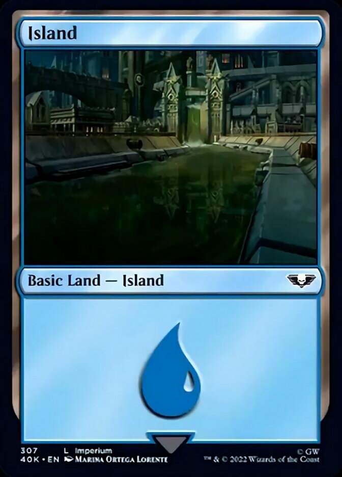 Island (307) (Surge Foil) [Universes Beyond: Warhammer 40,000] | Jack's On Queen