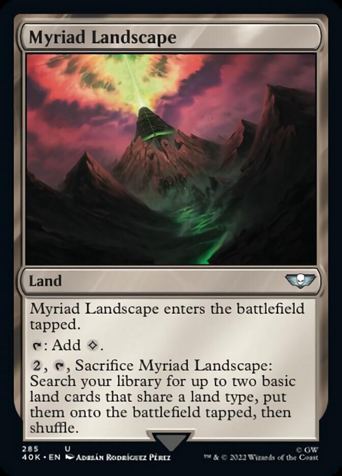 Myriad Landscape (Surge Foil) [Universes Beyond: Warhammer 40,000] | Jack's On Queen