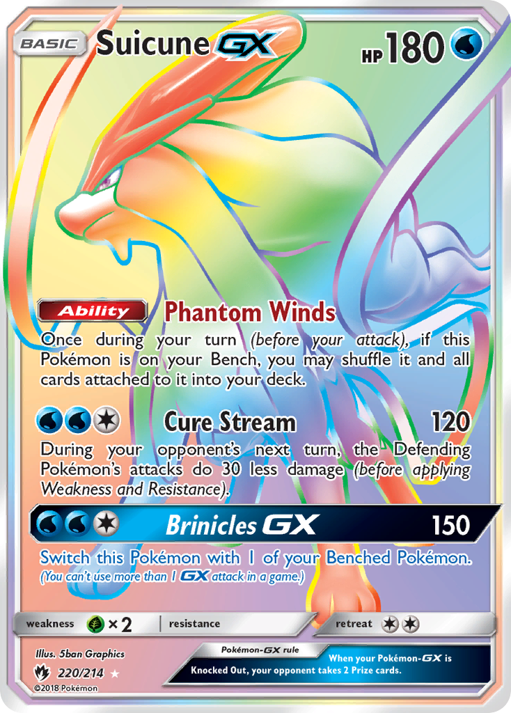 Suicune GX (220/214) [Sun & Moon: Lost Thunder] | Jack's On Queen