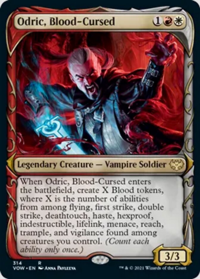 Odric, Blood-Cursed (Showcase Fang Frame) [Innistrad: Crimson Vow] | Jack's On Queen