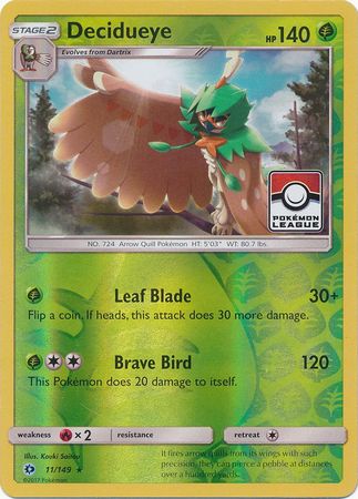 Decidueye (11/149) (League Promo) [Sun & Moon: Base Set] | Jack's On Queen