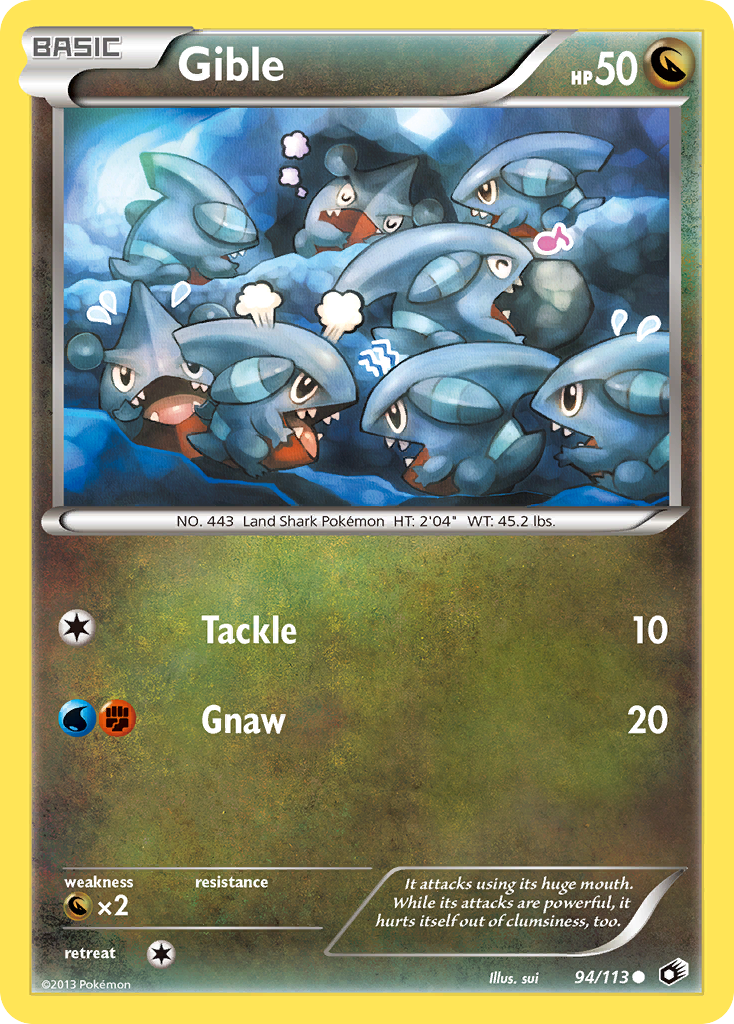 Gible (94/113) [Black & White: Legendary Treasures] | Jack's On Queen