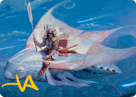 Sky-Blessed Samurai Art Card (Gold-Stamped Signature) [Kamigawa: Neon Dynasty Art Series] | Jack's On Queen