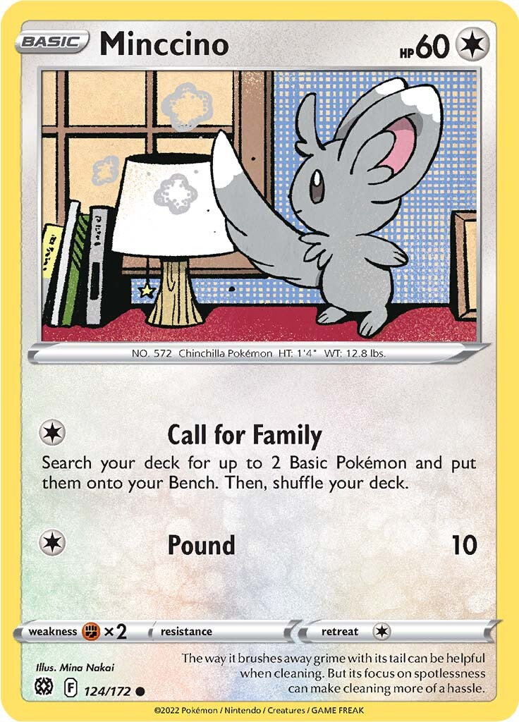 Minccino (124/172) [Sword & Shield: Brilliant Stars] | Jack's On Queen