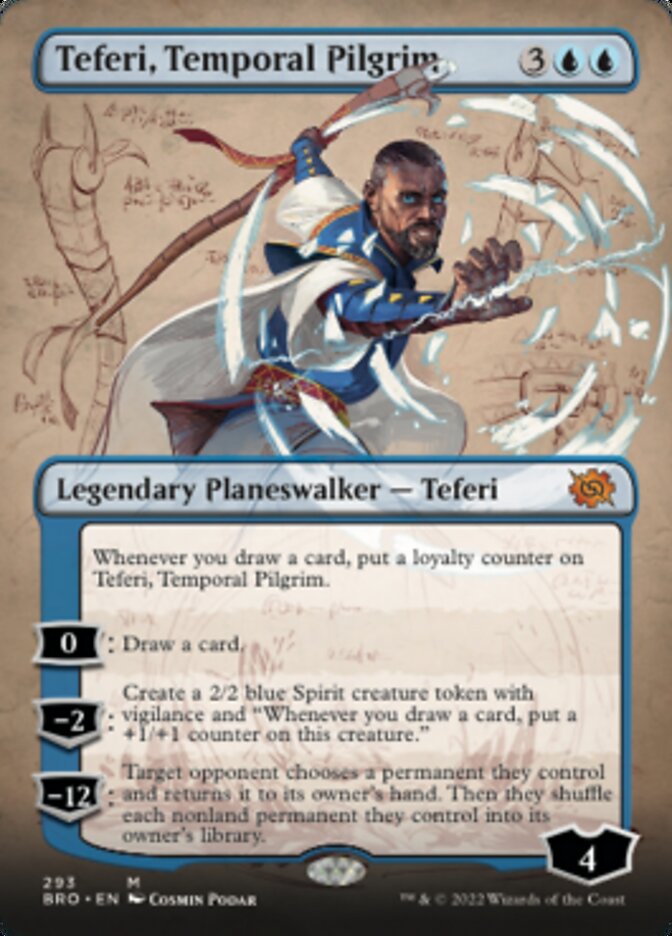 Teferi, Temporal Pilgrim (Borderless Alternate Art) [The Brothers' War] | Jack's On Queen