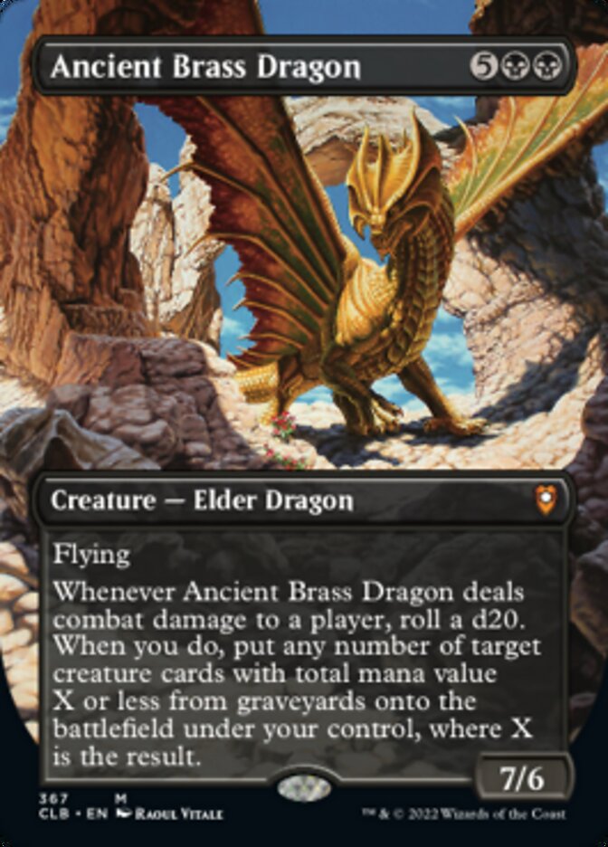 Ancient Brass Dragon (Borderless Alternate Art) [Commander Legends: Battle for Baldur's Gate] | Jack's On Queen