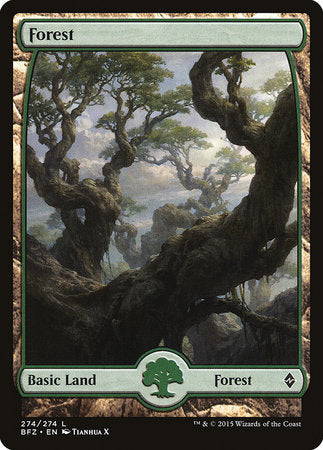 Forest (274) - Full Art [Battle for Zendikar] | Jack's On Queen