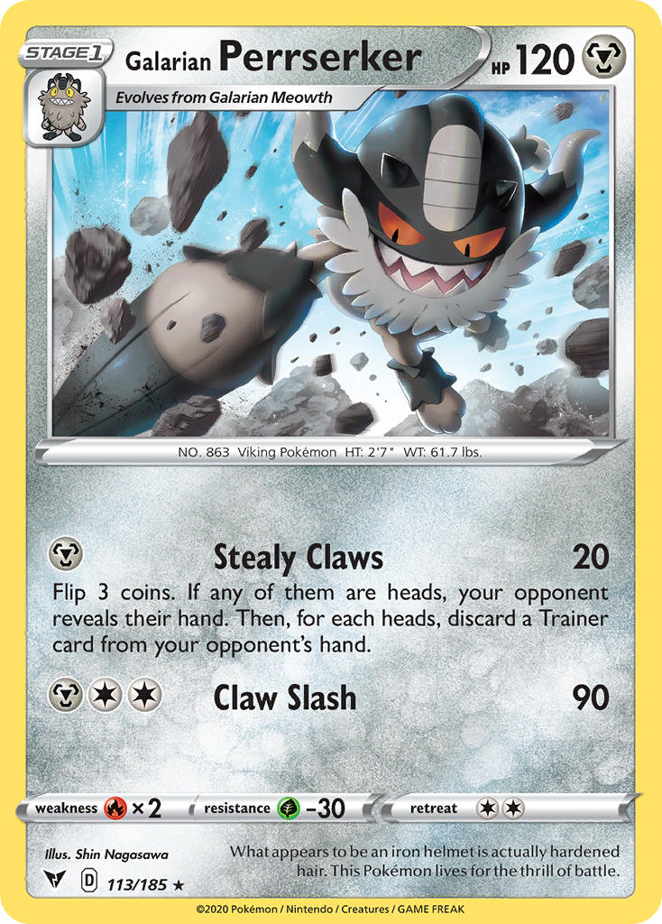 Galarian Perrserker (113/185) [Sword & Shield: Vivid Voltage] | Jack's On Queen