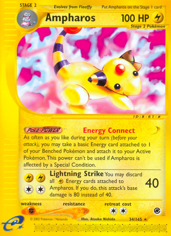 Ampharos (34/165) [Expedition: Base Set] | Jack's On Queen