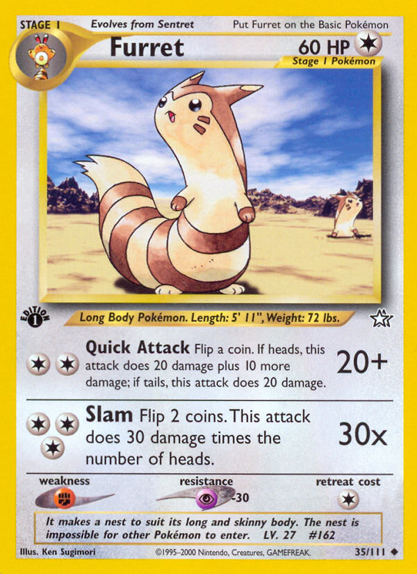 Furret (35/111) [Neo Genesis 1st Edition] | Jack's On Queen