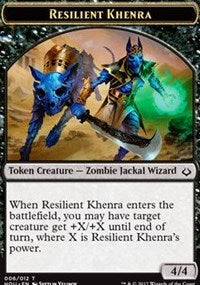 Resilient Khenra // Zombie Double-sided Token [Hour of Devastation Tokens] | Jack's On Queen