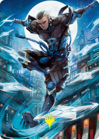 Kaito Shizuki 1 Art Card (Gold-Stamped Signature) [Kamigawa: Neon Dynasty Art Series] | Jack's On Queen