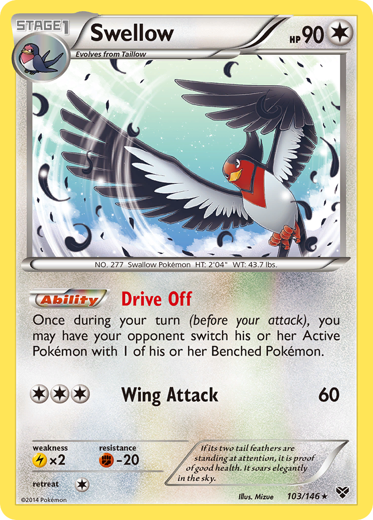 Swellow (103/146) [XY: Base Set] | Jack's On Queen