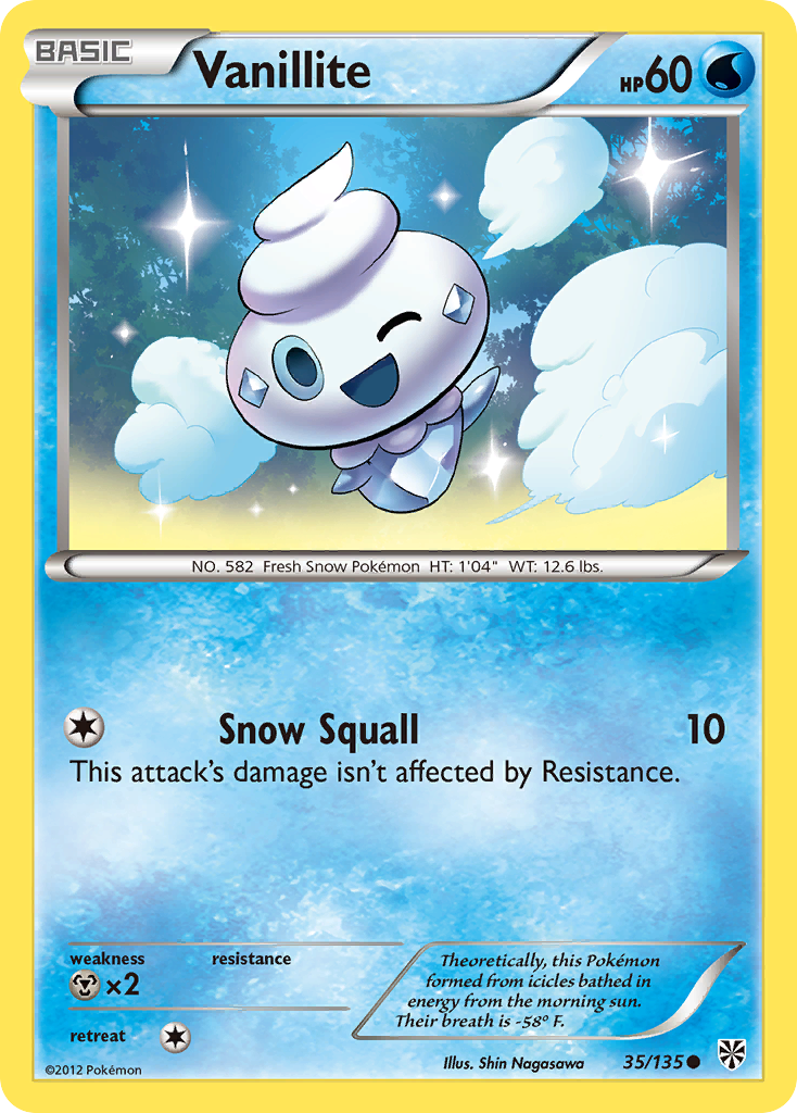 Vanillite (35/135) [Black & White: Plasma Storm] | Jack's On Queen