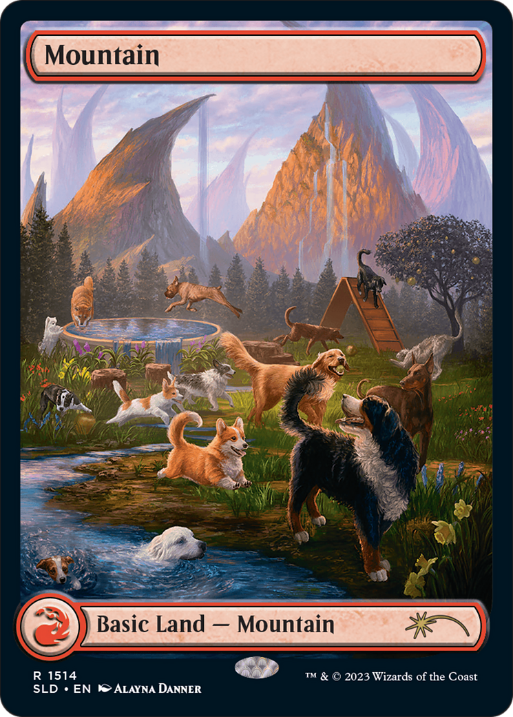 Mountain (1514) [Secret Lair Commander Deck: Raining Cats and Dogs] | Jack's On Queen