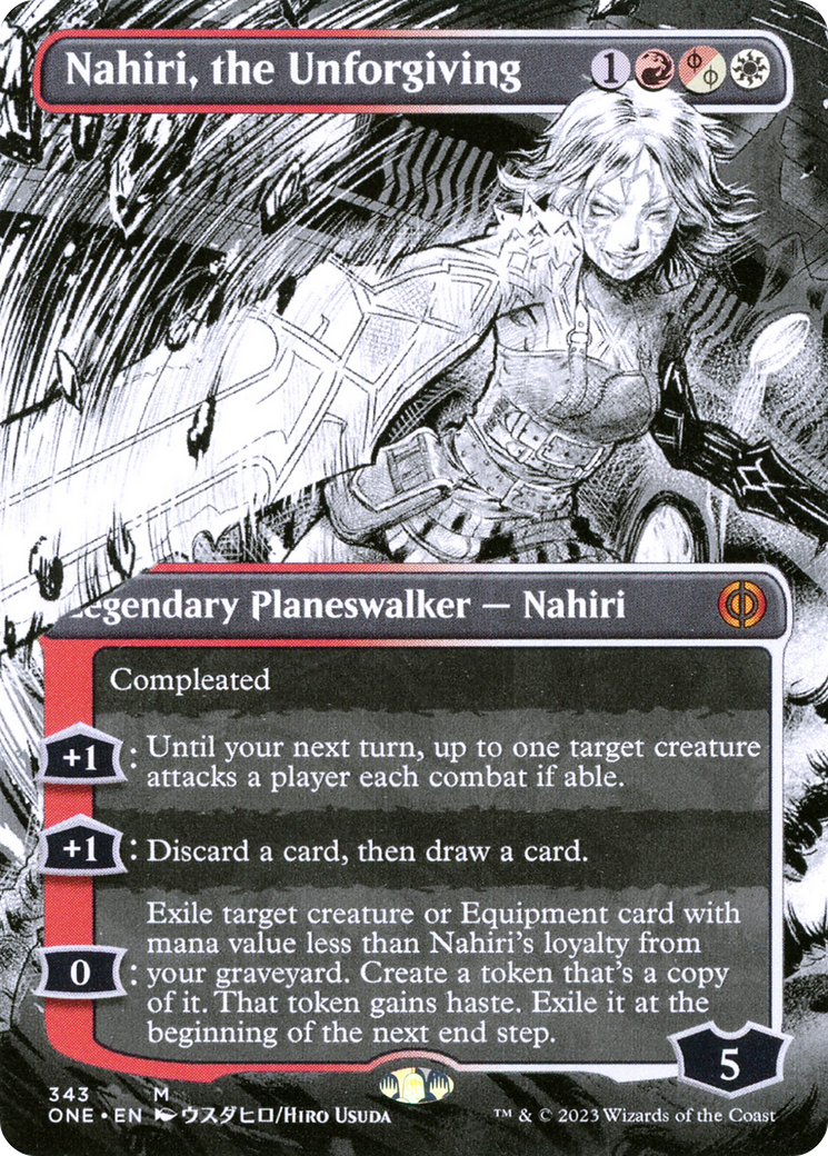 Nahiri, the Unforgiving (Borderless Manga) [Phyrexia: All Will Be One] | Jack's On Queen