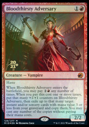 Bloodthirsty Adversary [Innistrad: Midnight Hunt Prerelease Promos] | Jack's On Queen