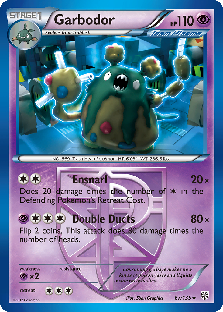 Garbodor (67/135) [Black & White: Plasma Storm] | Jack's On Queen